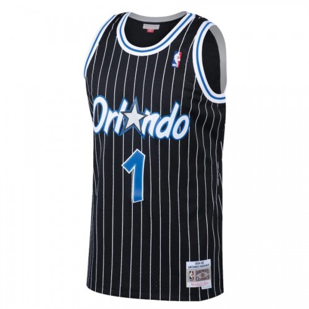 Men's Orlando Magic Anfernee Hardaway #1 Throwback Black 94-95 Hardwood Classics Jersey-Pro Kit Vault | Brand New 26/27 Sports Jerseys